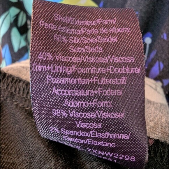 Hale Bob Velvet Burnout Top Black Blue Small - Picture 10 of 13